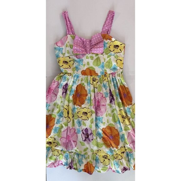 Bonnie Jean Dresses Set Of 2 Girls size 16 Floral Summer Flowers Pink Purple Blu - Picture 11 of 16
